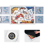 1000 Piece Rotating Puzzle Board – Plastic, Gray Drawers - Playboda