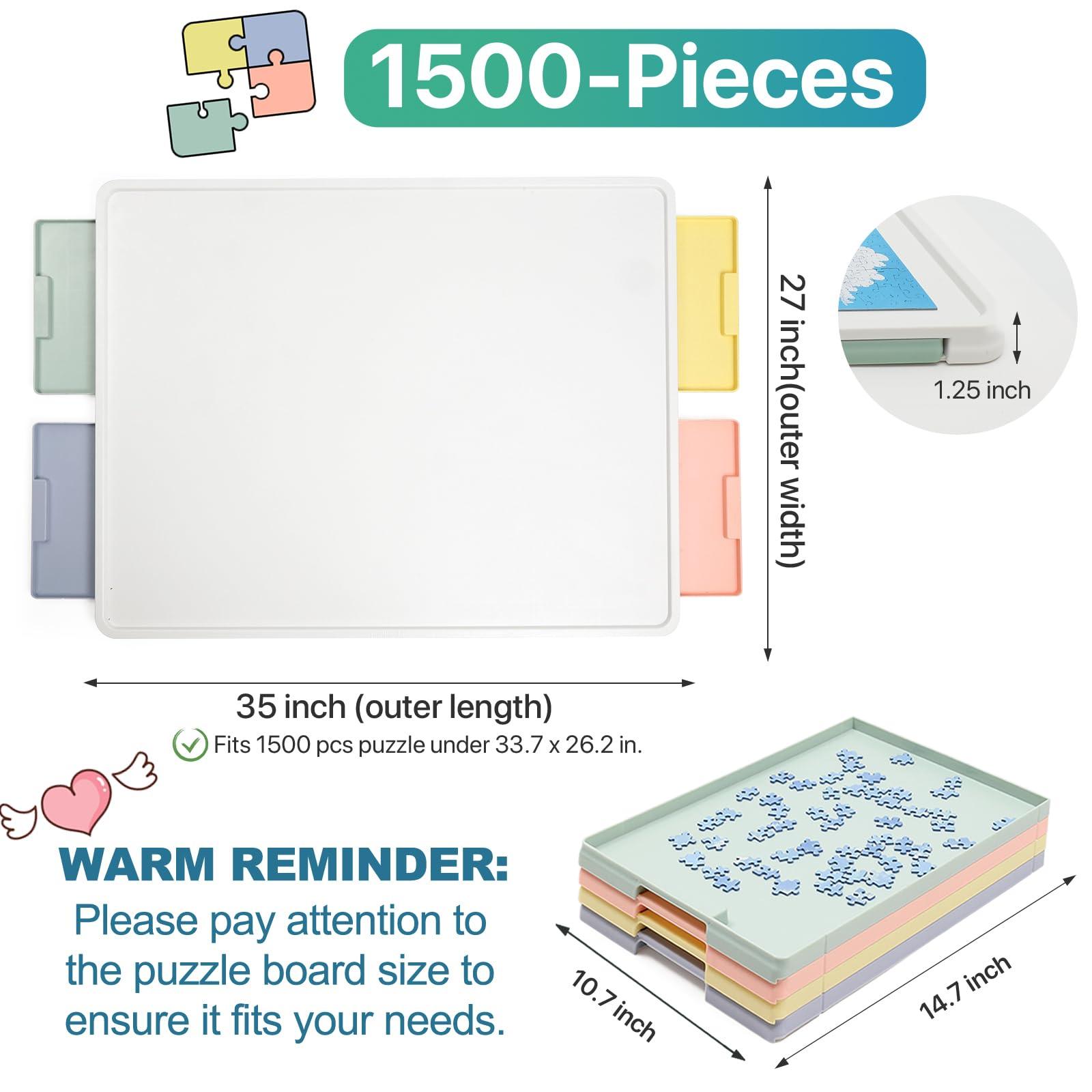 1500 Piece Rotating Puzzle Board – Large, Multicolor Drawers - Playboda