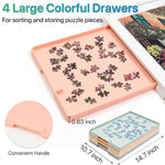 1500 Piece Rotating Puzzle Board – Large, Multicolor Drawers - Playboda