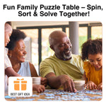 1000 Piece Rotating Puzzle Board – Plastic, Gray Drawers - Playboda