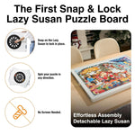1000 Piece Rotating Puzzle Board – Plastic, Gray Drawers - Playboda