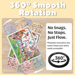 360 degree rotating puzzle board with lazy susan for smooth rotation